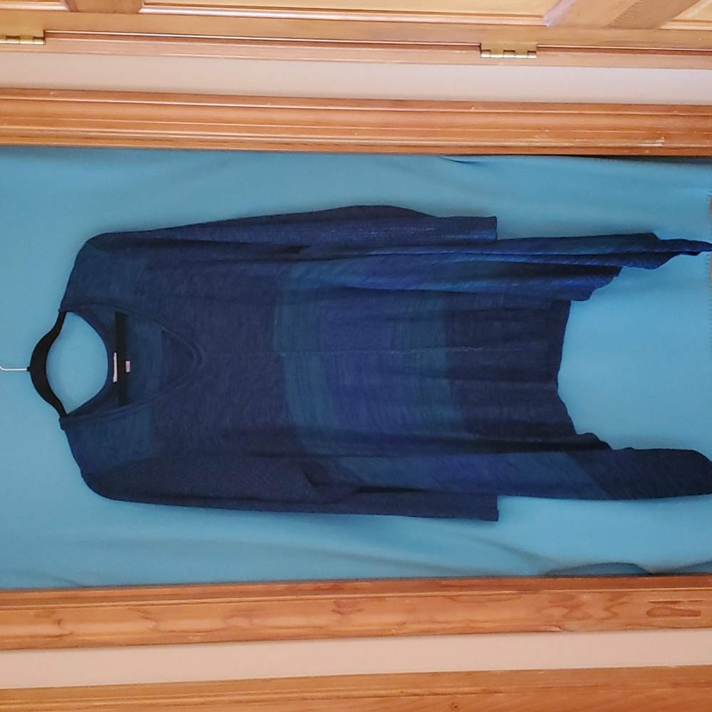 Women's Avenue Blue-Green Long Sleeved Sweater. Size 26/28.